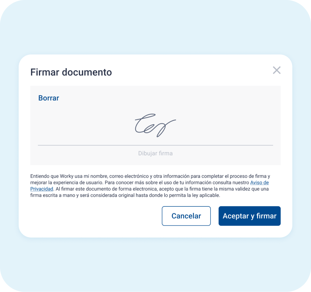 Firma R H Firma digital para firmas de contratos | Worky RH